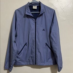 Vintage‎ Adidas Blue Windbreaker Jacket adults unisex large
